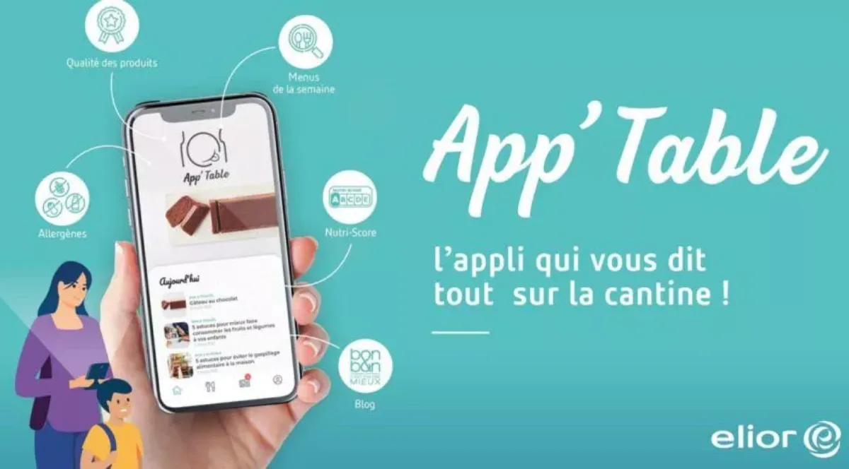 l'application mobile app'table sur écran de téléphone mobile montrant