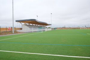 Service des sports vue du stade et des tribunes du stade Marcel Pochon de Marseillan