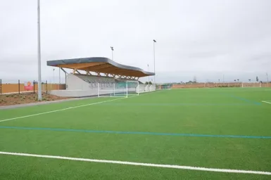 Service des sports vue du stade et des tribunes du stade Marcel Pochon de Marseillan