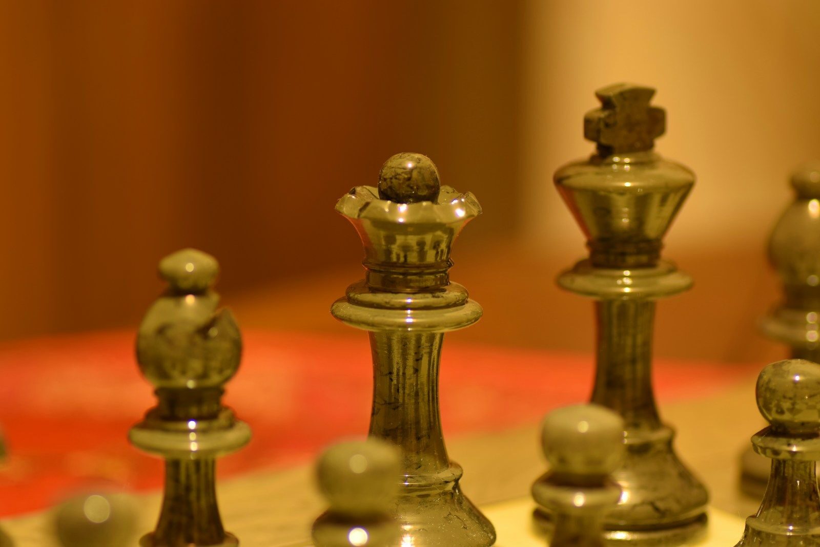 ludothèque stainless steel chess piece on white table