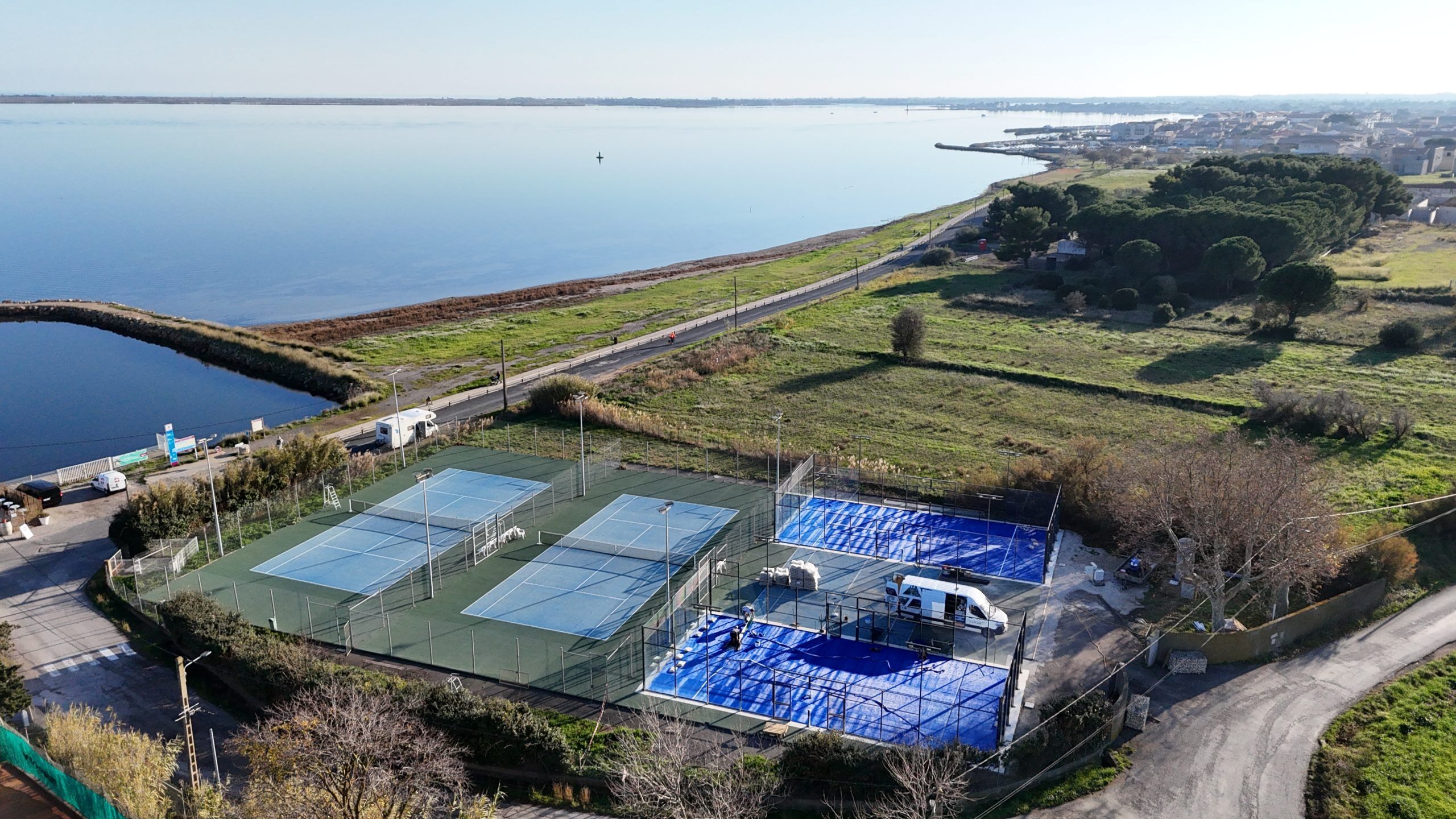 Padel terrain vue du ciel