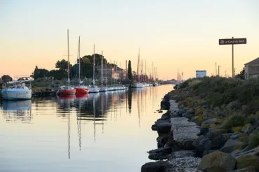 embouchure du canal du midi à Marseillan