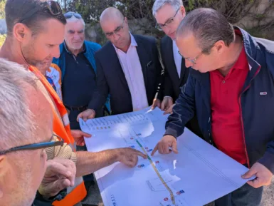 Chantier piste cyclable Marseillan-Pomérols